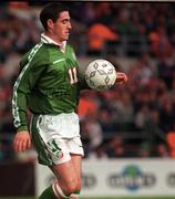 21 May 1997; Mark Kennedy of Republic of Ireland during the FIFA World Cup 1998 Group 8 Qualifying match between Republic of Ireland and Liechtenstein at Lansdowne Road in Dublin. Photo by David Maher/Sportsfile