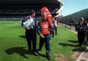 20 May 1997; Republic of Ireland manager Mick McCarthy leaves the field following a Republic of Ireland training session at Lansdowne Road in Dublin. Photo by David Maher/Sportsfile