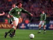 21 May 1997; Ray Houghton of Republic of Ireland during the FIFA World Cup 1998 Group 8 Qualifying match between Republic of Ireland and Liechtenstein at Lansdowne Road in Dublin. Photo by David Maher/Sportsfile