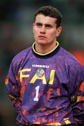 21 May 1997; Shay Given of Republic of Ireland during the FIFA World Cup 1998 Group 8 Qualifying match between Republic of Ireland and Liechtenstein at Lansdowne Road in Dublin. Photo by Brendan Moran/Sportsfile