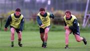 19 May 1997; Republic of Ireland players, from left, Andy Townsend, Roy Keane and Tony Cascarino during a training session at AUL Complex in Clonshaugh, Dublin. Photo by David Maher/Sportsfile