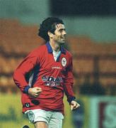 26 Sept 1998; Tony Sheridan of Shelbourne celebrates after scoring his side's first goal during the Harp Lager National League Premier Division match between Shelbourne and Sligo Rovers at Tolka Park in Dublin. Photo by David Maher/Sportsfile