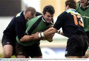 31 January 2004; Tim Allnut, Connacht, in action against Laurnet Baluc-Rittener, Narbonne. Parker Pen Challenge Cup Quarter Final, second leg, Connacht v Narbonne, Sportsground, Galway. Picture credit;  SPORTSFILE *EDI*