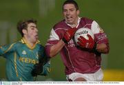 1 February 2004; Kevin Walsh, Galway, in action against Brian Farrell, Meath. Allianz National Football League Division 1B, Meath v Galway, Pairc Tailteann, Navan, Co. Meath. Picture credit; Ray McManus / SPORTSFILE *EDI*