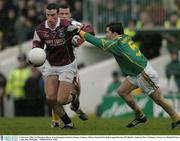 1 February 2004; Joe Bergin, Galway, in action against Seamus Kenny, Galway. Allianz National Football League Division 1B, Meath v Galway, Pairc Tailteann, Navan, Co. Meath. Picture credit; Ray McManus / SPORTSFILE *EDI*
