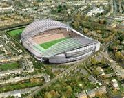 22 January 2004; Electronic Image of the Proposed Redevelopment of Lansdowne Road Stadium, Dublin. Image supplied by Slattery Communications via SPORTSFILE. Use of this image is subject to the following conditions; Image remains copyright of ARUP Consulting Engineers. No alteration may be made, save for cropping, without prior permission of the copyright holder.