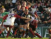31 January 2004; Victor Costello, Leinster Lions, in action against Ovidiu Tonita, 7, Biarritz Olympique. Heineken European Cup 2003-2004, Pool 3, Round 6, Biarritz Olympique v Leinster Lions, Parc des Sports Aguilera, Biarritz, France. Picture credit; Pat Murphy / SPORTSFILE *EDI*