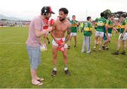 7 July 2013; Paul Galvin, Kerry, being interviewed by Newstalk's Colm Parkinson after the game. Munster GAA Football Senior Championship Final, Kerry v Cork, Fitzgerald Stadium, Killarney, Co. Kerry. Picture credit: Barry Cregg / SPORTSFILE