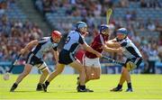 7 July 2013; Cyril Donnellan, Galway, in action against Conal Keaney, Joseph Boland, 9, and Ryan O'Dwyer, Dublin. Leinster GAA Hurling Senior Championship Final, Galway v Dublin, Croke Park, Dublin. Picture credit: Ray McManus / SPORTSFILE