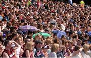 7 July 2013; Supporters in the Cusack stand use umbrellas to protect themselves from the sun. Leinster GAA Hurling Senior Championship Final, Galway v Dublin, Croke Park, Dublin. Picture credit: Ray McManus / SPORTSFILE