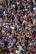 7 July 2013; Dublin supporters on Hill 16 cheer on their team. Leinster GAA Hurling Senior Championship Final, Galway v Dublin, Croke Park, Dublin. Picture credit: Ray McManus / SPORTSFILE