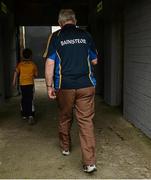 6 July 2013; Clare manager Mick O'Dwyer leaves the pitch after defeat to Laois. GAA Football All-Ireland Senior Championship, Round 2, Clare v Laois, Cusack Park, Ennis, Co. Clare. Picture credit: Diarmuid Greene / SPORTSFILE