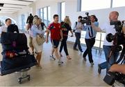 10 July 2013; Brian O'Driscoll, British & Irish Lions, pictured on his arrival home following the side's series victory over Australia in the British & Irish Lions Tour 2013. Dublin Airport, Dublin. Picture credit: Brian Lawless / SPORTSFILE