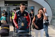 10 July 2013; Jonathan Sexton, British & Irish Lions, with his fiance Laura Priestley, pictured on his arrival home following the side's series victory over Australia in the British & Irish Lions Tour 2013. Dublin Airport, Dublin. Picture credit: Brian Lawless / SPORTSFILE