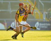 10 July 2013; Lee Chin, Wexford, in action against Ollie Walsh, Kilkenny. Bord Gáis Energy Leinster GAA Hurling Under 21 Championship Final, Kilkenny v Wexford, Wexford Park, Wexford. Picture credit: Matt Browne / SPORTSFILE
