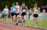 2 July 2013; Rob Heffernan, Ireland, right, leads the field during the 3000m Walk at the 62nd Cork City Sports. Cork Institute of Technology, Bishopstown, Cork. Picture credit: Diarmuid Greene / SPORTSFILE