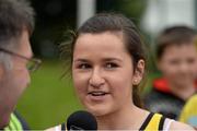 2 July 2013; Phil Healy, Ireland, after competing in the 100m Women at the 62nd Cork City Sports. Cork Institute of Technology, Bishopstown, Cork. Picture credit: Diarmuid Greene / SPORTSFILE