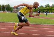 2 July 2013; Cornel Fredericks, South Africa, on his way to winning the Men's 400m hurdles at the 62nd Cork City Sports. Cork Institute of Technology, Bishopstown, Cork. Picture credit: Diarmuid Greene / SPORTSFILE