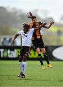 26 February 2021; Andy Boyle of Dundalk in action against Thomas Oluwa of Bohemians during the pre-season friendly match between Dundalk and Bohemians at Oriel Park in Dundalk, Louth. Photo by Seb Daly/Sportsfile