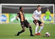 26 February 2021; Val Adedokun of Dundalk in action against Ali Coote of Bohemians during the pre-season friendly match between Dundalk and Bohemians at Oriel Park in Dundalk, Louth. Photo by Seb Daly/Sportsfile