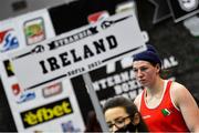 26 February 2021; Aoife O'Rourke of Ireland after being defeated by Naomi Graham of United States in their women's middleweight 75kg semi-final bout at the AIBA Strandja Memorial Boxing Tournament in Sofia, Bulgaria. Photo by Alex Nicodim/Sportsfile