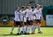 26 February 2021; Bohemians players following their side's first goal during the pre-season friendly match between Dundalk and Bohemians at Oriel Park in Dundalk, Louth. Photo by Seb Daly/Sportsfile