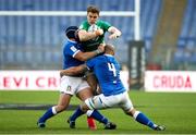 27 February 2021; Garry Ringrose of Ireland is tackled by Marco Lazzaroni of Italy during the Guinness Six Nations Rugby Championship match between Italy and Ireland at Stadio Olimpico in Rome, Italy. Photo by Roberto Bregani/Sportsfile