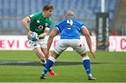 27 February 2021; Garry Ringrose of Ireland in action against Marco Lazzaroni of Italy during the Guinness Six Nations Rugby Championship match between Italy and Ireland at Stadio Olimpico in Rome, Italy. Photo by Roberto Bregani/Sportsfile