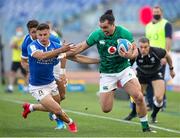 27 February 2021; James Lowe of Ireland is tackled by Jacopo Trulla of Italy during the Guinness Six Nations Rugby Championship match between Italy and Ireland at Stadio Olimpico in Rome, Italy. Photo by Roberto Bregani/Sportsfile