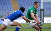 27 February 2021; Jonathan Sexton of Ireland in action against Juan Ignacio Brex of Italy during the Guinness Six Nations Rugby Championship match between Italy and Ireland at Stadio Olimpico in Rome, Italy. Photo by Roberto Bregani/Sportsfile