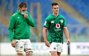 27 February 2021; Iain Henderson, left, and Jonathan Sexton of Ireland after during the Guinness Six Nations Rugby Championship match between Italy and Ireland at Stadio Olimpico in Rome, Italy. Photo by Roberto Bregani/Sportsfile