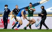 27 February 2021; James Lowe of Ireland makes a break during the Guinness Six Nations Rugby Championship match between Italy and Ireland at Stadio Olimpico in Rome, Italy. Photo by Roberto Bregani/Sportsfile