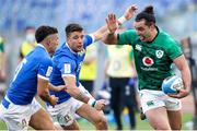 27 February 2021; James Lowe of Ireland in action against Jacopo Trulla of Italy, left, during the Guinness Six Nations Rugby Championship match between Italy and Ireland at Stadio Olimpico in Rome, Italy. Photo by Roberto Bregani/Sportsfile