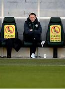 28 February 2021; Robbie Keane, a member of the Shamrock Rovers backroom team, during the pre-season friendly match between Shamrock Rovers and Cork City at Tallaght Stadium in Dublin. Photo by Stephen McCarthy/Sportsfile
