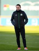 28 February 2021; Robbie Keane, a member of the Shamrock Rovers backroom team, before the pre-season friendly match between Shamrock Rovers and Cork City at Tallaght Stadium in Dublin. Photo by Stephen McCarthy/Sportsfile