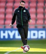 28 February 2021; Robbie Keane, a member of the Shamrock Rovers backroom team, before the pre-season friendly match between Shamrock Rovers and Cork City at Tallaght Stadium in Dublin. Photo by Stephen McCarthy/Sportsfile