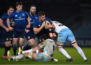 28 February 2021; Scott Penny of Leinster is tackled by Ryan Wilson, left, and Gregor Brown of Glasgow Warriors during the Guinness PRO14 match between Leinster and Glasgow Warriors at the RDS Arena in Dublin. Photo by Ramsey Cardy/Sportsfile