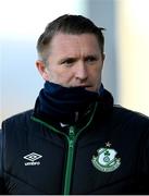 28 February 2021; Robbie Keane, a member of the Shamrock Rovers backroom team, before the pre-season friendly match between Shamrock Rovers and Cork City at Tallaght Stadium in Dublin. Photo by Stephen McCarthy/Sportsfile