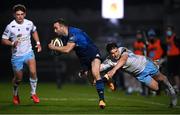 28 February 2021; Dave Kearney of Leinster is tackled by Sam Johnson of Glasgow Warriors during the Guinness PRO14 match between Leinster and Glasgow Warriors at the RDS Arena in Dublin. Photo by Ramsey Cardy/Sportsfile