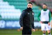 28 February 2021; Robbie Keane, a member of the Shamrock Rovers backroom team, before the pre-season friendly match between Shamrock Rovers and Cork City at Tallaght Stadium in Dublin. Photo by Stephen McCarthy/Sportsfile