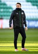 28 February 2021; Robbie Keane, a member of the Shamrock Rovers backroom team, before the pre-season friendly match between Shamrock Rovers and Cork City at Tallaght Stadium in Dublin. Photo by Stephen McCarthy/Sportsfile