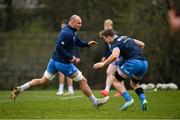 2 March 2021; Rhys Ruddock, left, and Josh van der Flier during Leinster Rugby squad training at UCD in Dublin. Photo by Ramsey Cardy/Sportsfile