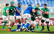 27 February 2021; Rónan Kelleher of Ireland is tackled by Marco Riccioni of Italy during the Guinness Six Nations Rugby Championship match between Italy and Ireland at Stadio Olimpico in Rome, Italy. Photo by Roberto Bregani/Sportsfile