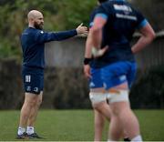 2 March 2021; Contact Skills Coach Hugh Hogan during Leinster Rugby squad training at UCD in Dublin. Photo by Ramsey Cardy/Sportsfile