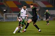 3 March 2021; Kieran Marty Waters of Cabinteely in action against Sean Gannon of Shamrock Rovers during the pre-season friendly match between Shamrock Rovers and Cabinteely at Tallaght Stadium in Dublin. Photo by Seb Daly/Sportsfile