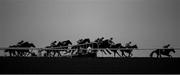 4 March 2021; (EDITOR'S NOTE; Image has been converted to Black and White) A general view of runners and riders during the Rosegreen Handicap Steeplechase at Clonmel Racecourse in Tipperary. Photo by Harry Murphy/Sportsfile