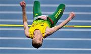 4 March 2021; Adrijus Glebauskas of Lithuania competes in the Men's High Jump qualifying round during the European Indoor Athletics Championships at Arena Torun in Torun, Poland. Photo by Sam Barnes/Sportsfile