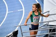 4 March 2021; Michelle Finn of Ireland after her heat of the Women's 3000m during the European Indoor Athletics Championships at Arena Torun in Torun, Poland. Photo by Sam Barnes/Sportsfile