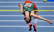 4 March 2021; Tihomir Ivanov of Bulgaria competes in the Men's High Jump qualifying round during the European Indoor Athletics Championships at Arena Torun in Torun, Poland. Photo by Sam Barnes/Sportsfile
