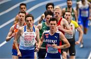 4 March 2021; Jakob Ingebrigtsen of Norway leads the field in his heat of the Men's 1500m during the European Indoor Athletics Championships at Arena Torun in Torun, Poland. Photo by Sam Barnes/Sportsfile